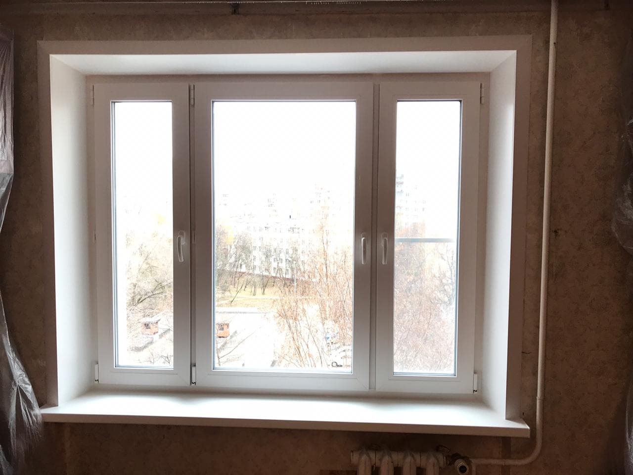 Установка окна из профиля Veka Softline