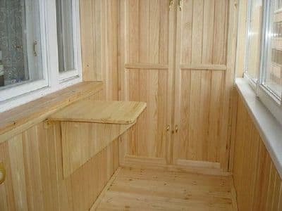 Отделка балкона ПВХ вагонкой